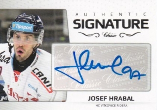 Hokejová karta Josef Hrabal OFS 2018-19 Série 2 Authentic Signature Platinum 