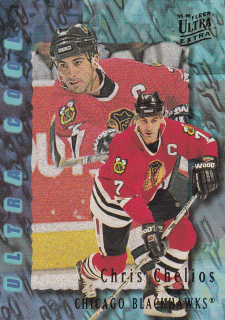 Hokejová karta Chris Chelios Fleer Ultra Extra 1995-96 Ultra Cool č. 380
