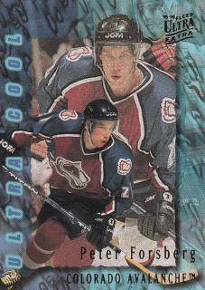 Hokejová karta Peter Forsberg Fleer Ultra Extra 1995-96 Ultra Cool č. 383