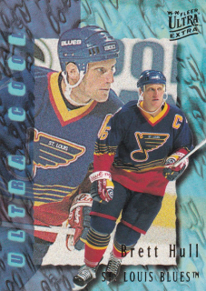 Hokejová karta Brett Hull Fleer Ultra Extra 1995-96 Ultra Cool č. 386