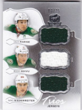 Hokejová karta Parise / Koivu / Niederreiter 2016-17 Upper Deck The Cup Trios