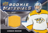 Hokejová karta Connor Ingram UD S2 2020-21 Rookie Materials Jersey