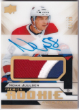 Hokejová karta Noah Juulsen UD Premier 2018-19 Rookie Auto Patch Gold /99