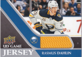 Hokejová karta Rasmus Dahlin UD S1 2020-21 UD Game Jersey č. GJ-RD