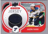 Hokejová karta Justin Faulk UD S1 2021-22 UD Game Jersey č. GJ-JF