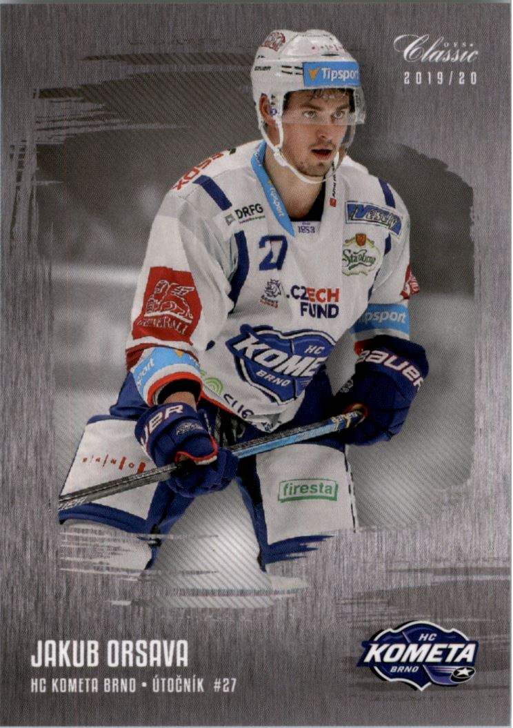 Hokejová karta Jakub Orsava OFS 2019-20 Série 1 Sliver č. 62