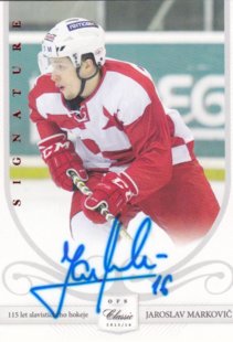 Hokejová karta Jaroslav Markovič OFS 15/16 Anniversary Signature