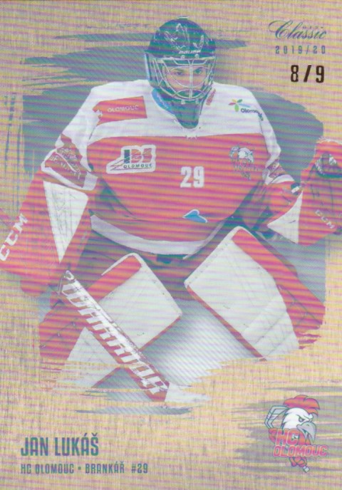 hokejová karta Jan Lukáš OFS 2019-20 serie1 GOLD RAINBOW /9
