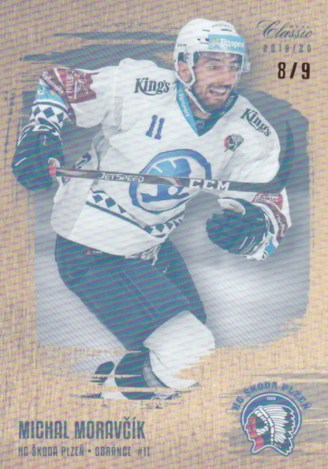 hokejová karta Michal Moravčík  OFS  2019-20  serie 1 GOLD RAINBOW /9