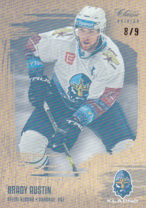 hokejová karta  Brady Austin OFS  2019-20  serie 1 GOLD RAINBOW /9