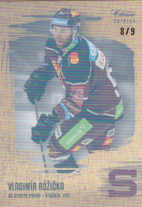 hokejová karta  Vladimír Růžička OFS  2019-20  serie 1 GOLD RAINBOW /9