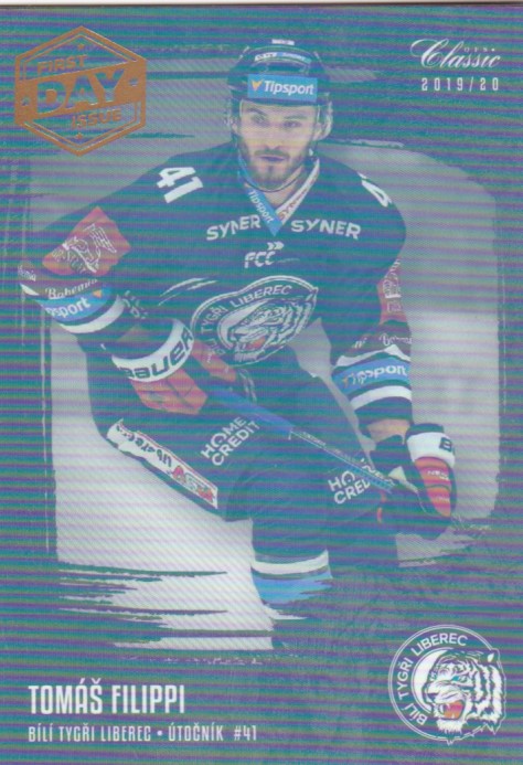 Hokejová karta Tomáš Filippi OFS 2019-20 Série 1 First Day Issue