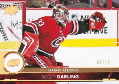 hokejová karta Scott Darling UD 2017-18 Series 2 High Gloss 08/10