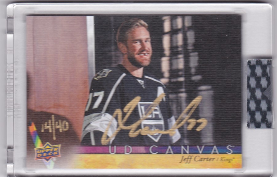 Hokejová karta Jeff Carter UD Baybacks 19-20 UD Canvas Auto /40 č. UDC139451