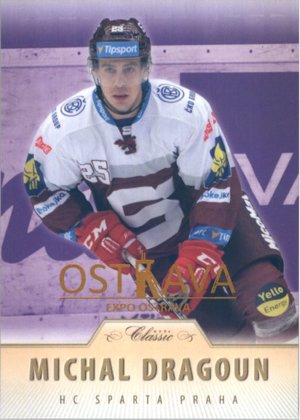 Hokejová karta Michal Dragoun OFS 15/16 S.2 Purple Ostrava expo