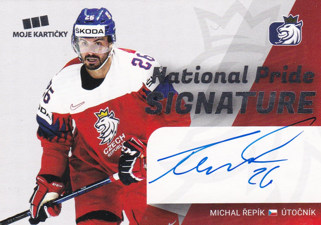 hokejová karta Michal Řepík Moje kartičky 2020 National Pride Signature /30