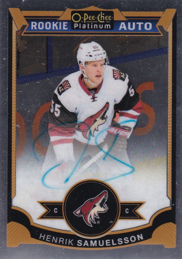 Hokejová karta Henrik Samuelsson OPC Platinum 2015-16 Rookie Auto č. 164