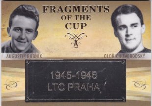 Hokejová karta Bubník / Zábrodský Icebook Fragments Of The Cup 