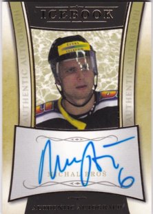 Hokejová karta Michal Broš OFS Icebook Authentic Autograph Gold
