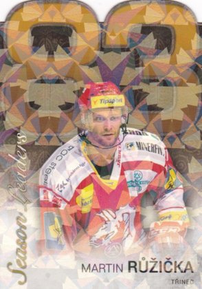  Hokejová karta Martin Růžička OFS 2018 YWB YGB Statistics Die-Cut Ice