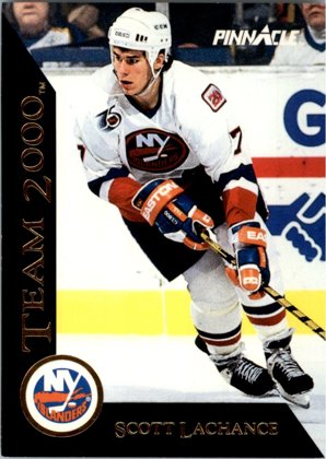 Hokejová karta Scott Lachance Pinnacle Score 1992-93 Team 2000 č. 6 of 30