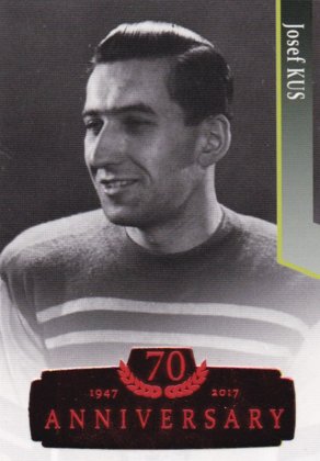 Hokejová karta Josef Kus OFS 17/18 S.II. 70th Anniversary RED