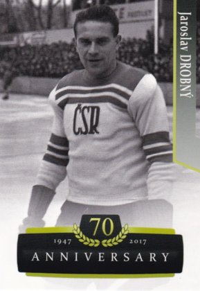 Hokejová karta Jaroslav Drobný OFS 17/18 S.II. 70th Anniversary