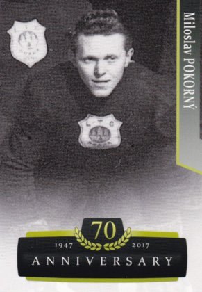Hokejová karta Miloslav Pokorný OFS 17/18 S.II. 70th Anniversary
