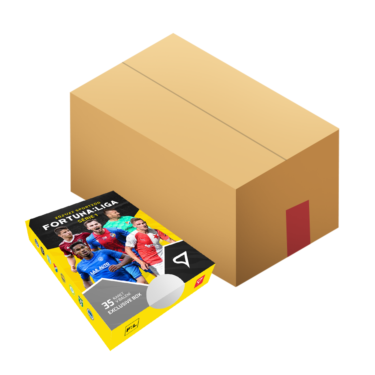 Case fotbalových karet Fortuna:Liga 2021-22 Série 1 Exclusive