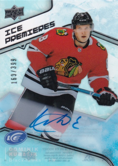 Hokejová karta Dominik Kubalík UD Ice 2019-20 Ice Premieres RC Auto /399