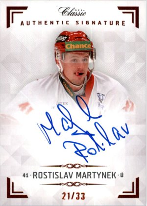 Hokejová karta Rostislav Martynek OFS Chance Liga 2018-19 Authentic Signature