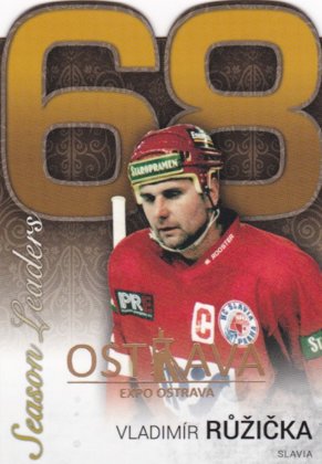 Hokejová karta Vladimír Růžička OFS 17/18 Ostrava Expo - Statistics die cut