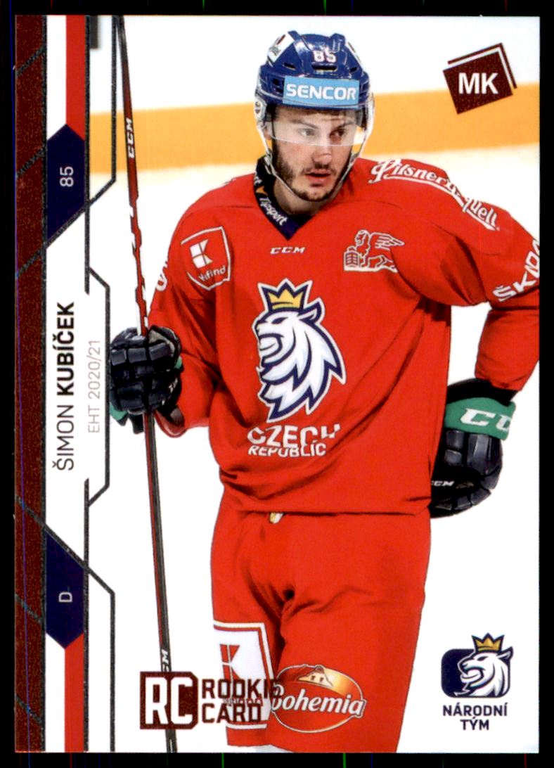 Hokejová karta Šimon Kubíček Moje kartičky 20-21 Red RC /25 č. 21