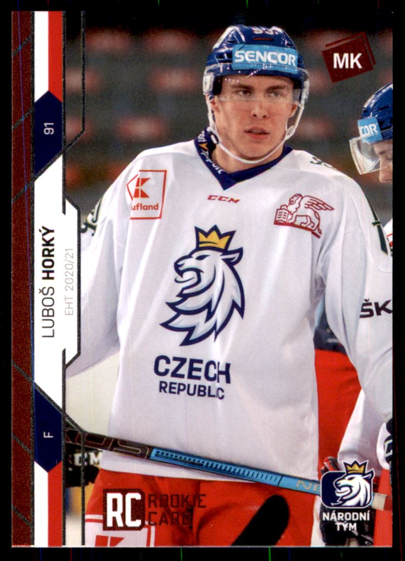 Hokejová karta Luboš Horký Moje kartičky 20-21 Red RC /25 č. 9
