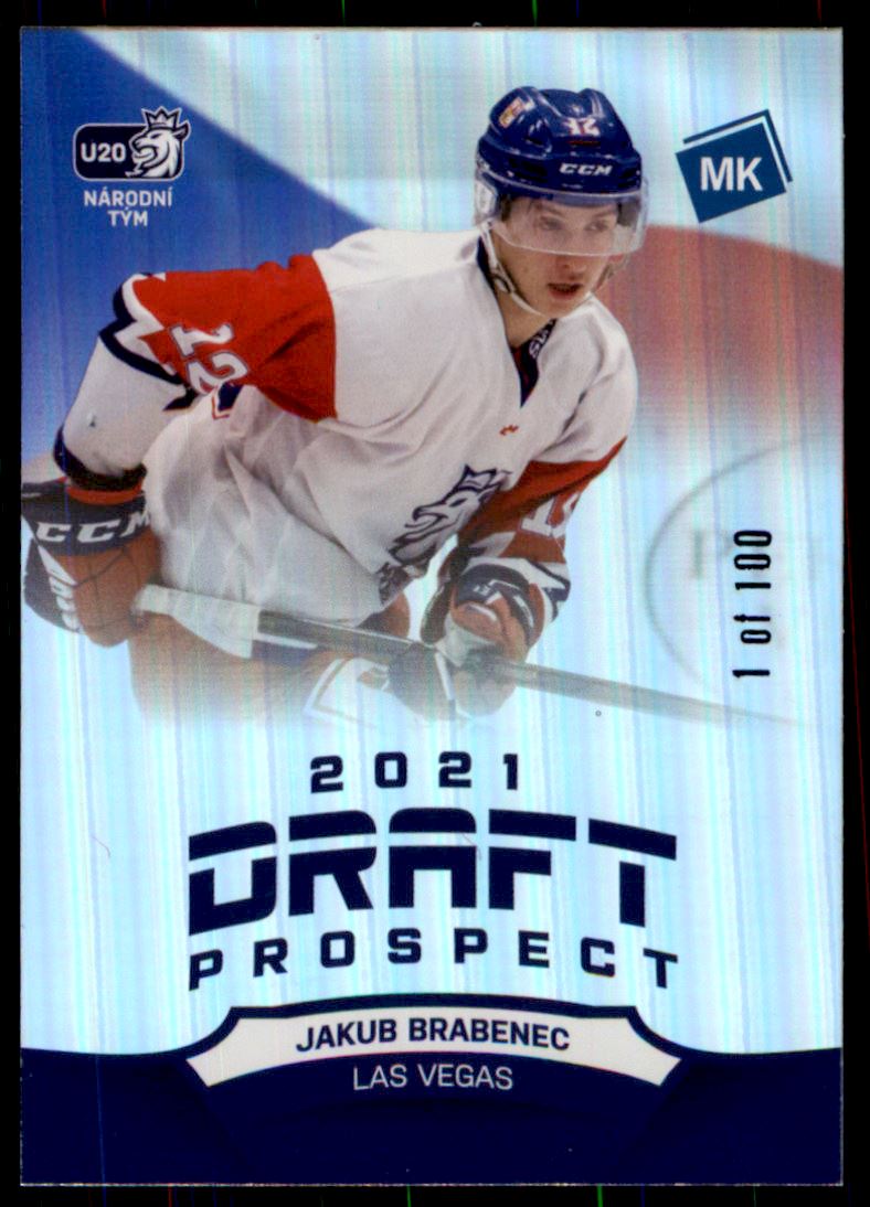 Hokejová karta Jakub Brabenec Moje kartičky 20-21 Draft Prospect /100 č. DP4