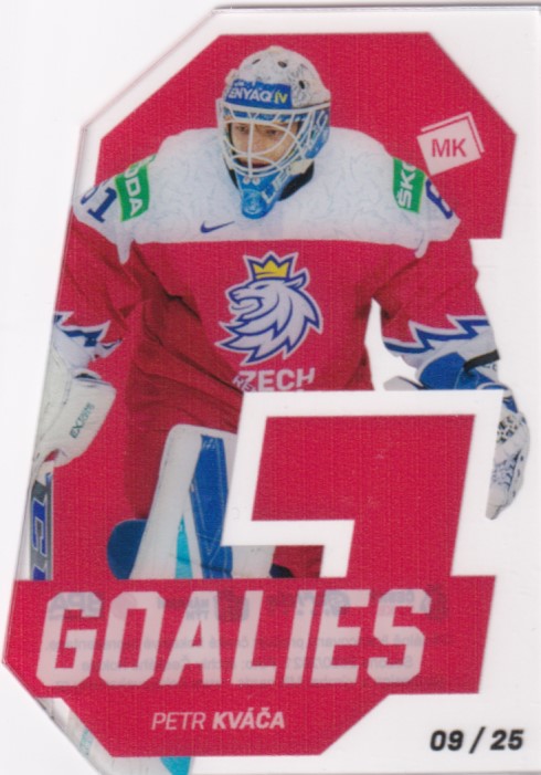Hokejová karta Petr Kváča Moje kartičky 20-21 Goalies Red 9/25 č. G3