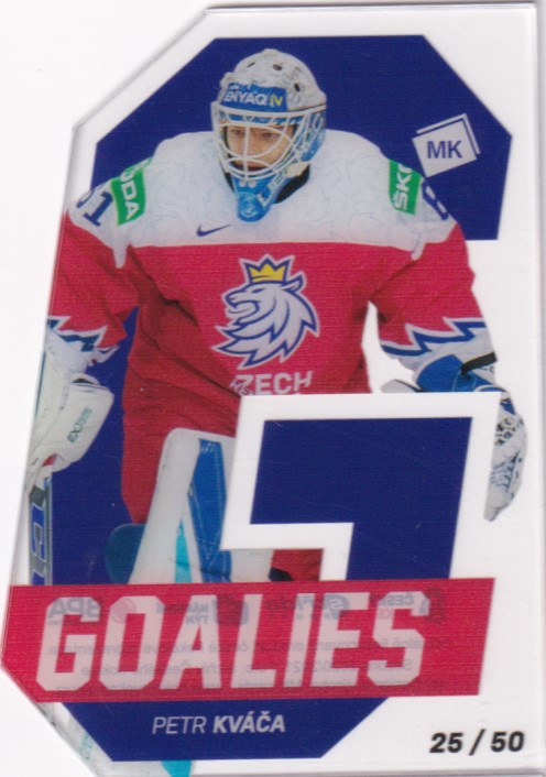 Hokejová karta Petr Kváča Moje kartičky 20-21 Goalies Blue 25/50 č. G3