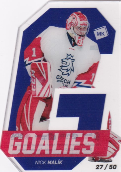 Hokejová karta Nick Malík Moje kartičky 20-21 Goalies Blue 27/50 č. G12
