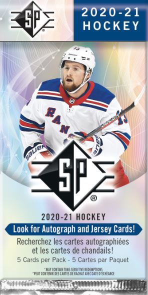 Balíček hokejových karet SP Authentic 2020-21 Blaster