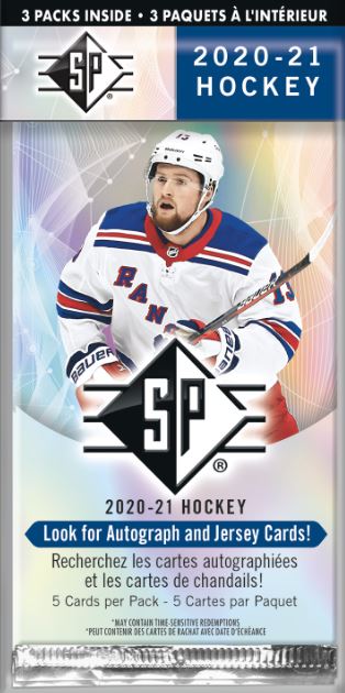 Multipack hokejových karet SP Authentic 2020-21 Hanger Pack