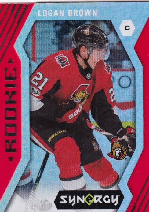 Hokejová karta Logan Brown UD Synergy 2017-18 Rookie Red č. 71