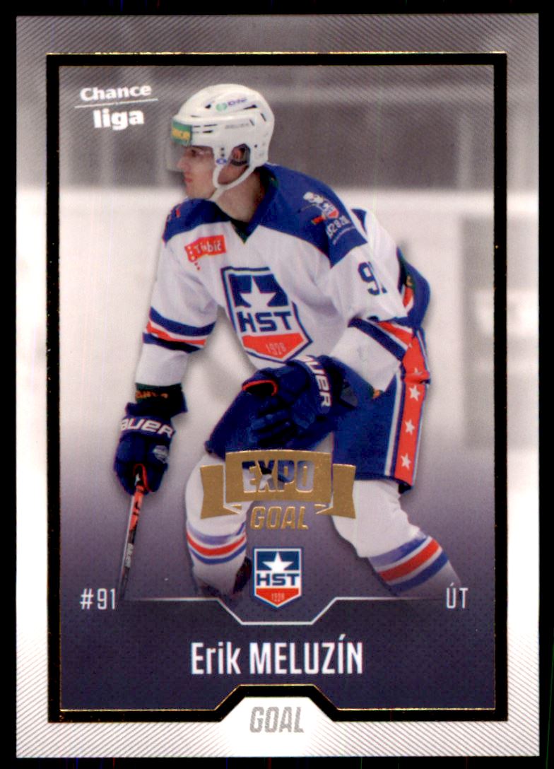 Hokejová karta Erik Meluzín Goal 2022-23 Expo GOLD č. 86