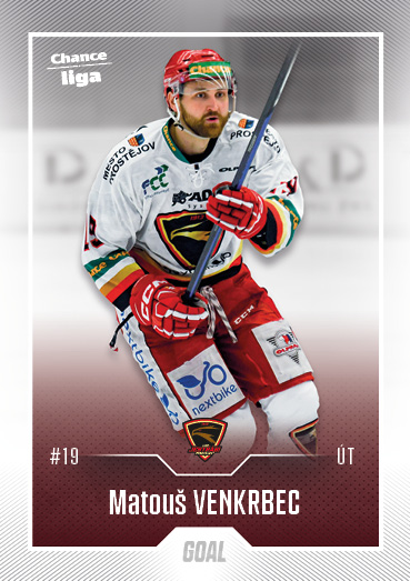 Hokejová karta Matouš Venkrbec Goal S1 2022-23 řadová č. 52