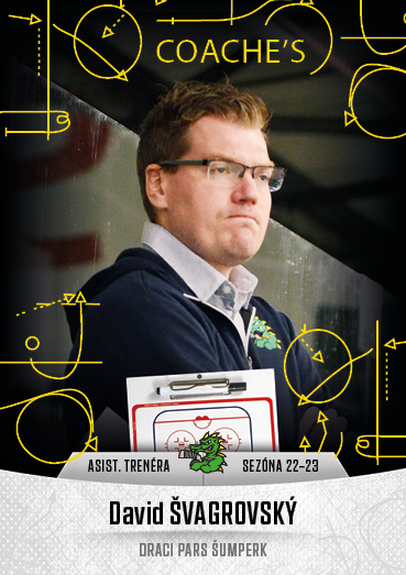 Hokejová karta David Švagrovský Goal S1 2022-23 Coache's č. 22