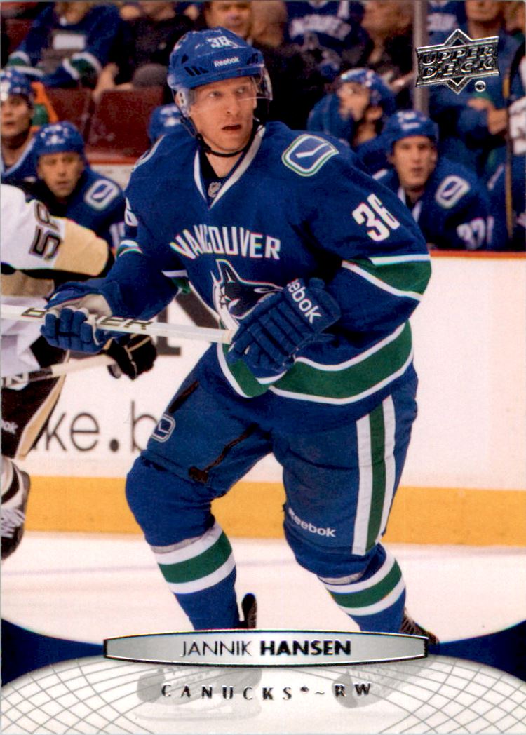 Hokejová karta Jannik Hansen UD Series 2 2011-12 řadová č.269