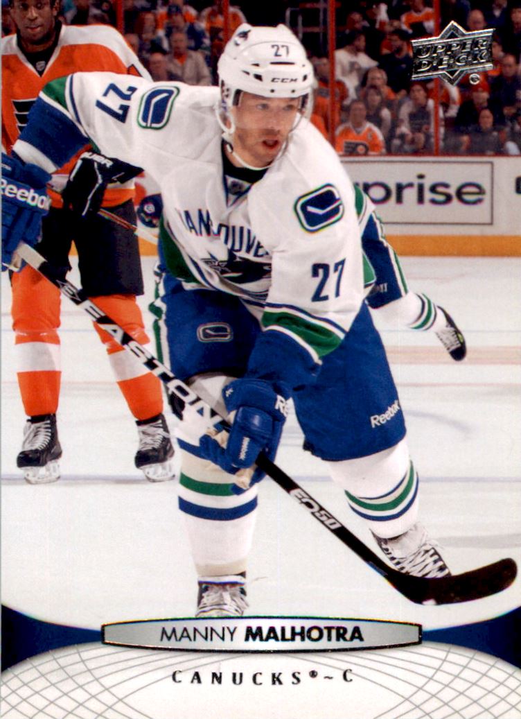 Hokejová karta Manny Malhotra UD Series 2 2011-12 řadová č.273