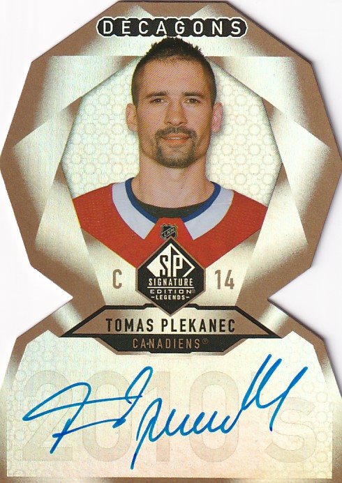 Hokejová karta Tomáš Plekanec UD SP Signature 2020-21 Decagons 2010´s Auto DC-98