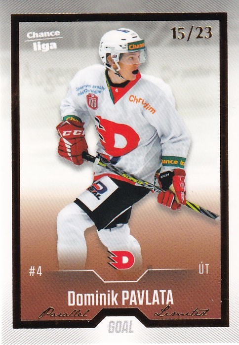Hokejová karta Dominik Pavlata Cards 2022-23 Série 2 Gold č.350