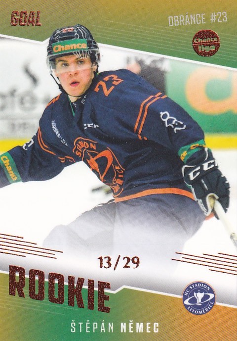 Hokejová karta Štěpán Němec Goal S2 2022-23 Rookie 13/29 č. 6