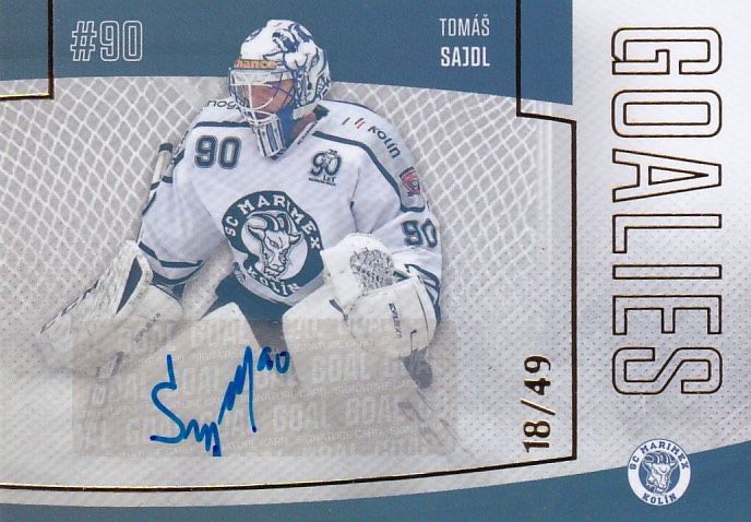 Hokejová karta Tomáš Sajdl Goal S2 2022-23 Goalies Auto